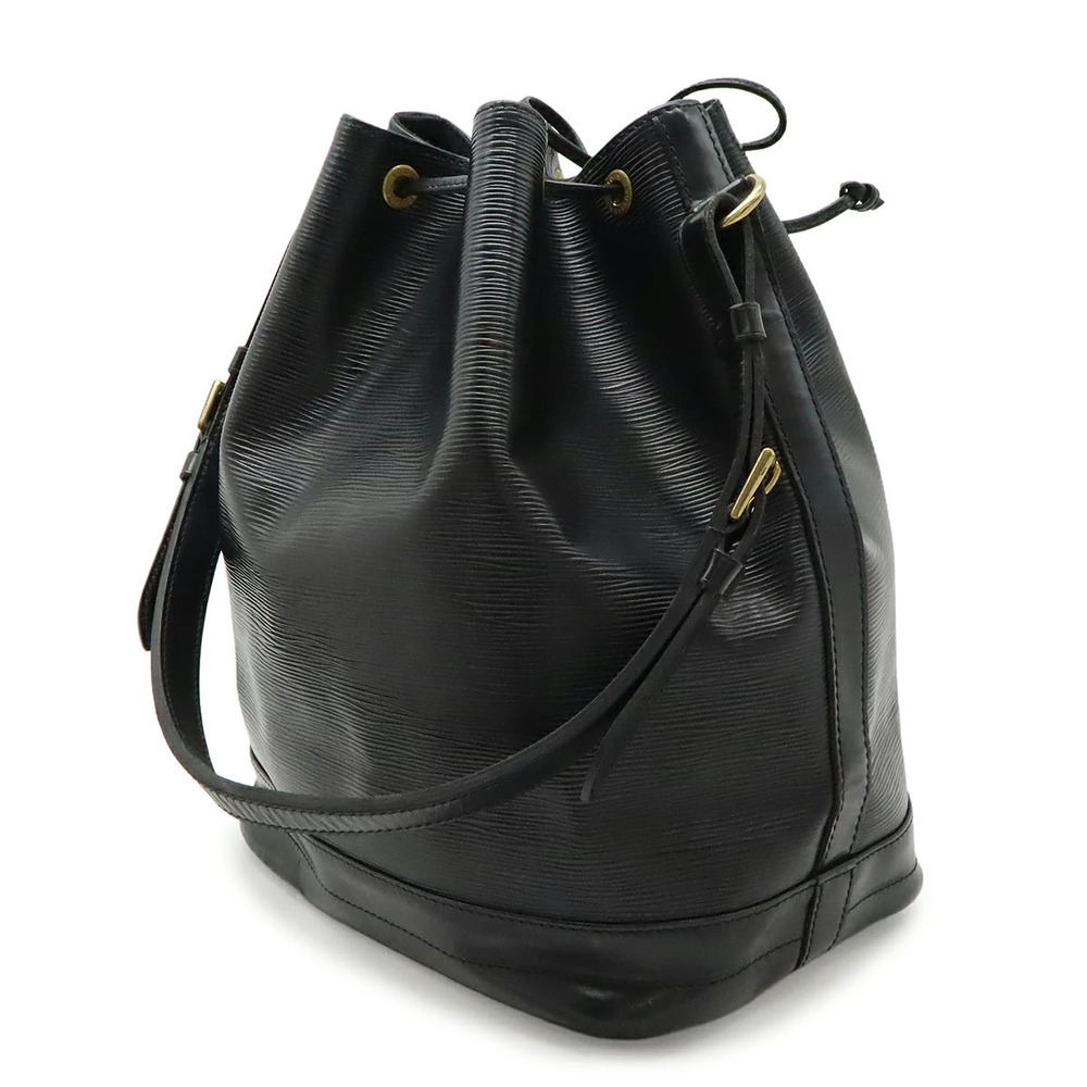 Louis Vuitton Noe Bag Hobo Black Epi Semi Shoulder Noir Drawstring Shoulder